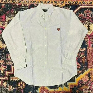 Polo Ralph Lauren Shirt‎ Mens M Medium Blue Golf Long Sleeve Tilden Cotton Crest